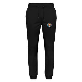 Cheetah Stained Glass Colorful Cartoon Kawaii Anim - Stanley/Stella Mover Unisex Organic Jogging Trousers - black - Front - Marisol (170cm) & Nik (191cm)