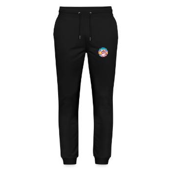 Exotic Shorthair Cat Watercolor Cartoon Kawaii - Stanley/Stella Mover Unisex Organic Jogging Trousers - black - Front - Marisol (170cm) & Nik (191cm)
