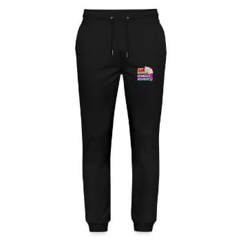 Card Players Casino Blackjack Poker - Stanley/Stella Mover Unisex Organic Jogging Trousers - black - Front - Marisol (170cm) & Nik (191cm)