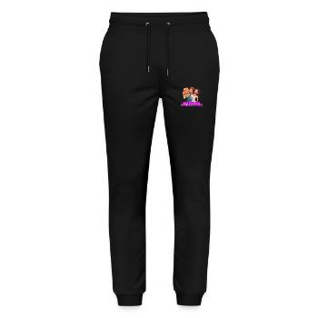 Junggesellinnenabschied - Brautjungfern - Stanley/Stella Unisex Bio Jogginghose Mover  - Schwarz - Vorne - Marisol (170cm) & Nik (191cm)