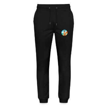 Kangourou aquarelle dessin animé Kawaii Clipart Animal - Pantalon de jogging bio MOVER Stanley/Stella unisexe - noir - Devant - Marisol (170cm) & Nik (191cm)