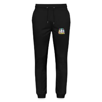 Happy Easter - Easter Bunny Illustration - Stanley/Stella Mover Unisex Organic Jogging Trousers - black - Front - Marisol (170cm) & Nik (191cm)