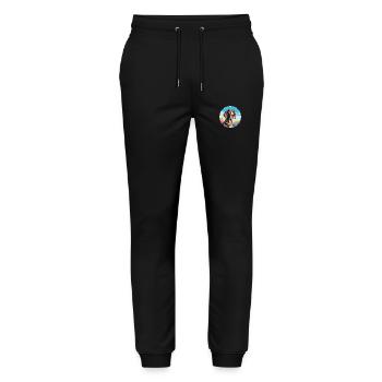 French Gascony Pointer Dog Breed Cartoon Kawaii Wa - Stanley/Stella Mover Unisex Organic Jogging Trousers - black - Front - Marisol (170cm) & Nik (191cm)