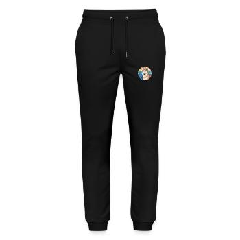 Ostsibirische Laika-Hunderasse Karikatur Kawaii-Wasser - Stanley/Stella Unisex Bio Jogginghose Mover  - Schwarz - Vorne - Marisol (170cm) & Nik (191cm)