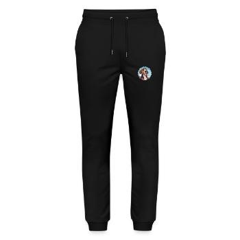 Hygen Hound Dog Breed Cartoon Kawaii Watercolor - Stanley/Stella Mover Unisex Organic Jogging Trousers - black - Front - Marisol (170cm) & Nik (191cm)