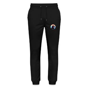 Seskar phoque chien race dessin animé Kawaii aquarelle - Pantalon de jogging bio MOVER Stanley/Stella unisexe - noir - Devant - Marisol (170cm) & Nik (191cm)
