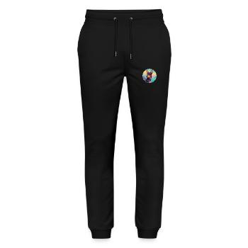German Pinscher Dog Breed Cartoon Kawaii Watercolo - Stanley/Stella Mover Unisex Organic Jogging Trousers - black - Front - Marisol (170cm) & Nik (191cm)