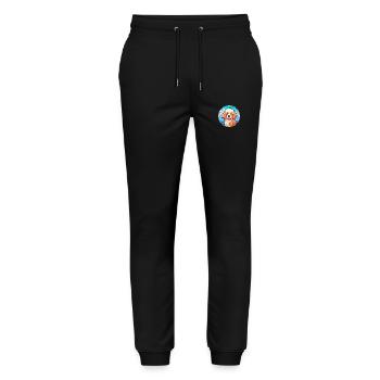 Cavapoo chien race dessin animé Kawaii aquarelle - Pantalon de jogging bio MOVER Stanley/Stella unisexe - noir - Devant - Marisol (170cm) & Nik (191cm)