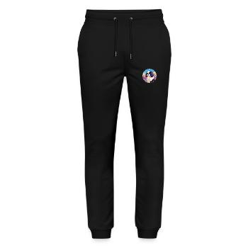 Japanese Chin Dog Breed Cartoon Kawaii Watercolor - Stanley/Stella Mover Unisex Organic Jogging Trousers - black - Front - Marisol (170cm) & Nik (191cm)