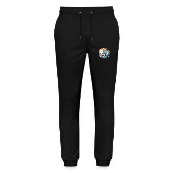 Surfers in action - Stanley/Stella Mover Unisex Organic Jogging Trousers - black - Front - Marisol (170cm) & Nik (191cm)