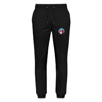 Papillon Hunderasse Karikatur Kawaii Aquarell - Stanley/Stella Unisex Bio Jogginghose Mover  - Schwarz - Vorne - Marisol (170cm) & Nik (191cm)