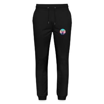 Moose Watercolor Cartoon Kawaii Pet Animal Colorfu - Stanley/Stella Mover Unisex Organic Jogging Trousers - black - Front - Marisol (170cm) & Nik (191cm)