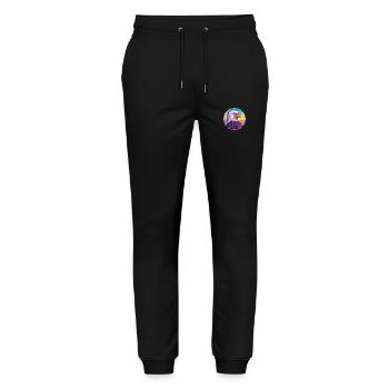 Aigle Aquarelle Dessin Animé Kawaii Animal Animal Colorfu - Pantalon de jogging bio MOVER Stanley/Stella unisexe - noir - Devant - Marisol (170cm) & Nik (191cm)