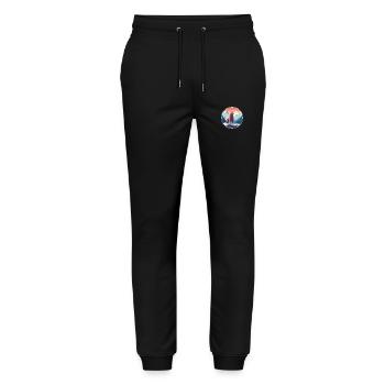 Bear Watercolor Cartoon Kawaii Pet Animal Colorful - Stanley/Stella Mover Unisex Organic Jogging Trousers - black - Front - Marisol (170cm) & Nik (191cm)