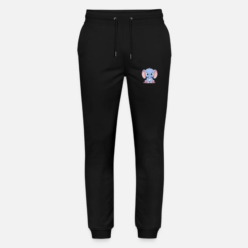 éléphant mignon - Pantalon de jogging bio MOVER Stanley/Stella unisexe - noir