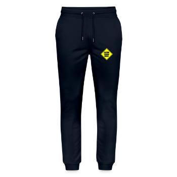 Caution Teenage Driver - Stanley/Stella Mover Unisex Organic Jogging Trousers - navy - Front - Marisol (170cm) & Nik (191cm)