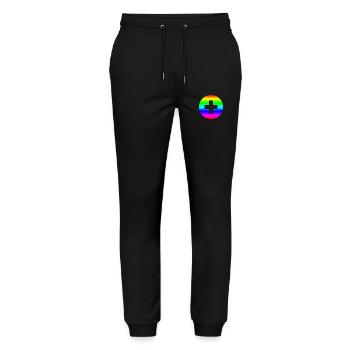 Arc-en-ciel rond plus croix - Pantalon de jogging bio MOVER Stanley/Stella unisexe - noir - Devant - Marisol (170cm) & Nik (191cm)