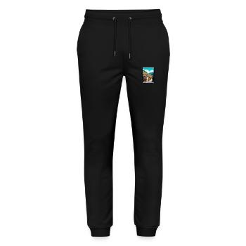 Artvin Türkei Vintage Reiseposter WPA Souvenir - Stanley/Stella Unisex Bio Jogginghose Mover  - Schwarz - Vorne - Marisol (170cm) & Nik (191cm)