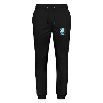 Naples Italy Decoration Vintage Travel Poster WPA - Stanley/Stella Mover Unisex Organic Jogging Trousers - black - Front - Marisol (170cm) & Nik (191cm)