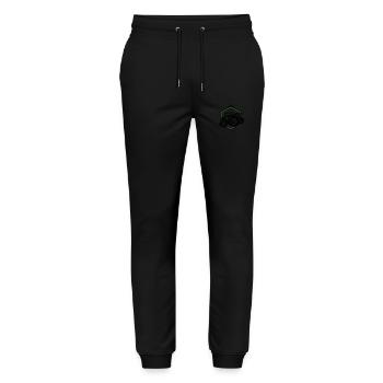 Tractor Silhouette Agriculture - Stanley/Stella Mover Unisex Organic Jogging Trousers - black - Front - Marisol (170cm) & Nik (191cm)