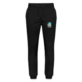 Cannes France Vintage Travel Poster WPA Souvenir - Stanley/Stella Mover Unisex Organic Jogging Trousers - black - Front - Marisol (170cm) & Nik (191cm)