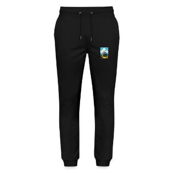 Château de Neuschwanstein Allemagne affiche de voyage - Pantalon de jogging bio MOVER Stanley/Stella unisexe - noir - Devant - Marisol (170cm) & Nik (191cm)