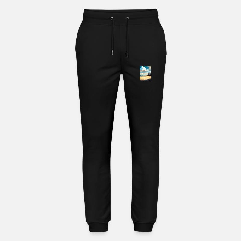 Scheveningen Beach Netherlands Travel Poster - Stanley/Stella Mover Unisex Organic Jogging Trousers - black