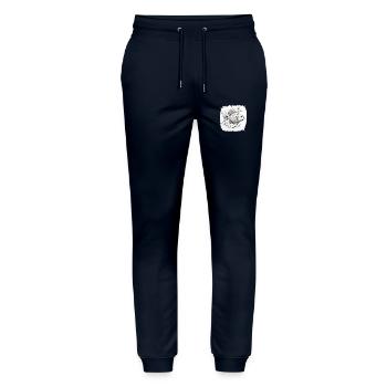 funny fishing animals fish adventure cool - Stanley/Stella Unisex Bio Jogginghose Mover  - Navy - Vorne - Marisol (170cm) & Nik (191cm)