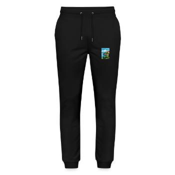 Gardasee Dekoration Vintage Reiseposter WPA - Stanley/Stella Unisex Bio Jogginghose Mover  - Schwarz - Vorne - Marisol (170cm) & Nik (191cm)