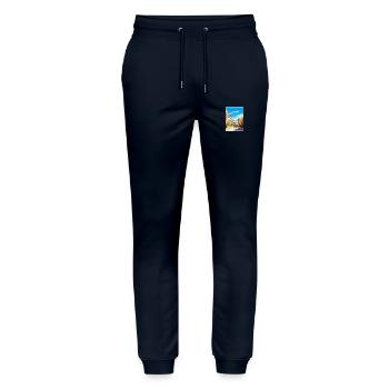 Murica Spain Vintage Travel Poster WPA Souvenir - Stanley/Stella Mover Unisex Organic Jogging Trousers - navy - Front - Marisol (170cm) & Nik (191cm)