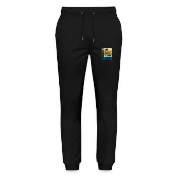Parachutisme Ciel Chute libre - Pantalon de jogging bio MOVER Stanley/Stella unisexe - noir - Devant - Marisol (170cm) & Nik (191cm)