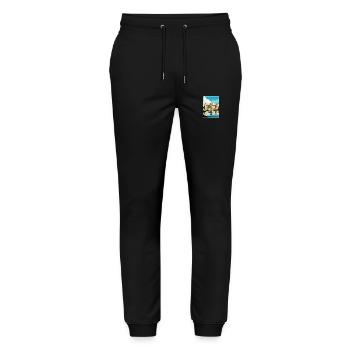 Blenheim Palace England Vintage Travel Poster WPA - Stanley/Stella Mover Unisex Organic Jogging Trousers - black - Front - Marisol (170cm) & Nik (191cm)