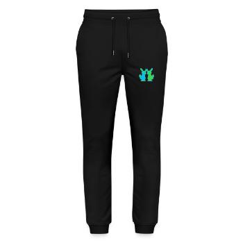 Bunny, Rabbit, Retro Rabbit, Rodent, Rodent Child - Stanley/Stella Mover Unisex Organic Jogging Trousers - black - Front - Marisol (170cm) & Nik (191cm)