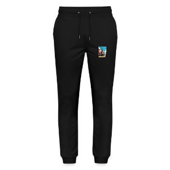 Olana State Historical Site New York Travel Poster - Stanley/Stella Mover Unisex Organic Jogging Trousers - black - Front - Marisol (170cm) & Nik (191cm)