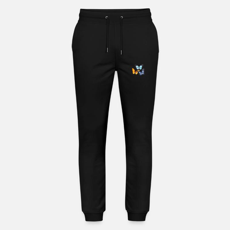 Bunte Schmetterlinge - Stanley/Stella Unisex Bio Jogginghose Mover  - Schwarz