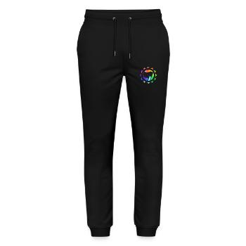 RAINBOW COLORFUL ANTI-FASCIST - Stanley/Stella Mover Unisex Organic Jogging Trousers - black - Front - Marisol (170cm) & Nik (191cm)