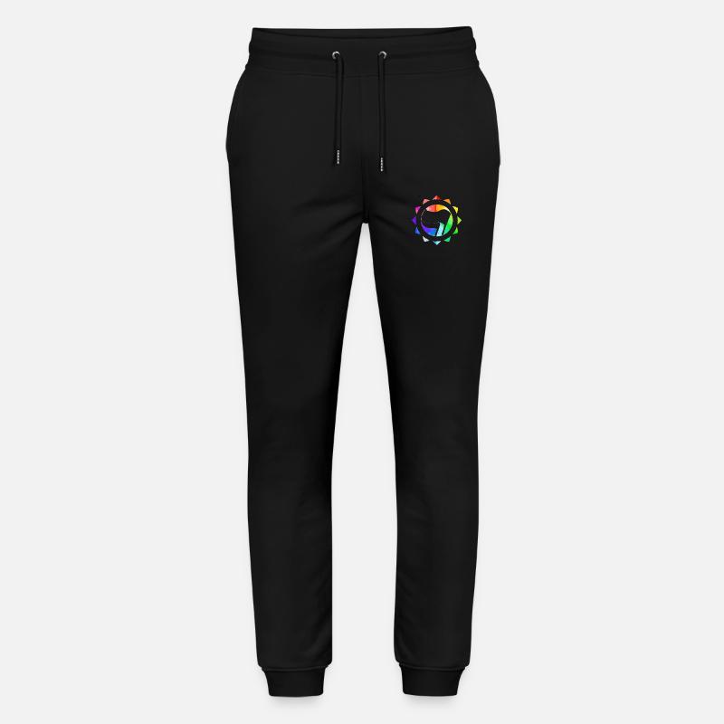 REGENBOGEN BUNT ANTIFASCHISTISCH - Stanley/Stella Unisex Bio Jogginghose Mover  - Schwarz