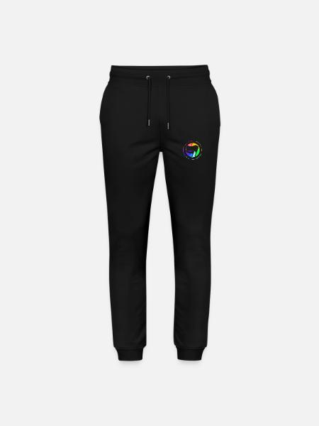 Rainbow Antifa Flag - Stanley/Stella Mover Unisex Organic Jogging Trousers - black