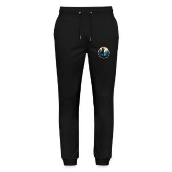 Nordic wolf full of forest - Stanley/Stella Mover Unisex Organic Jogging Trousers - black - Front - Marisol (170cm) & Nik (191cm)