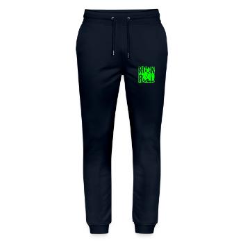 Musik, Retro, Heavy Metal, Hard Rock, Punk, Vinyl, Pop - Stanley/Stella Unisex Bio Jogginghose Mover  - Navy - Vorne - Marisol (170cm) & Nik (191cm)