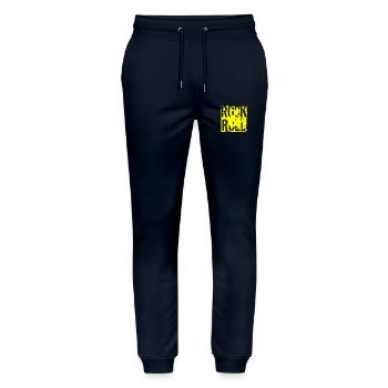 Musik, Retro, Heavy Metal, Hard Rock, Punk, Vinyl, Pop - Stanley/Stella Unisex Bio Jogginghose Mover  - Navy - Vorne - Marisol (170cm) & Nik (191cm)