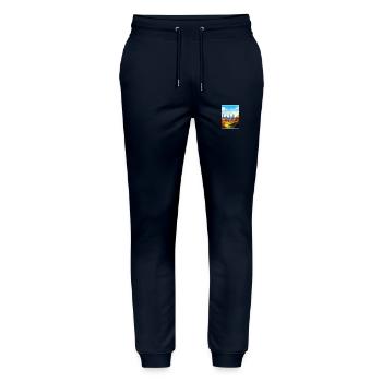 Central Park New York State Vintage-Reiseposter - Stanley/Stella Unisex Bio Jogginghose Mover  - Navy - Vorne - Marisol (170cm) & Nik (191cm)