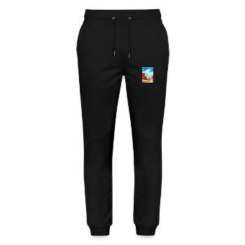Grand escalier Utah désert Vintage voyage affiche - Pantalon de jogging bio MOVER Stanley/Stella unisexe - noir - Devant - Marisol (170cm) & Nik (191cm)