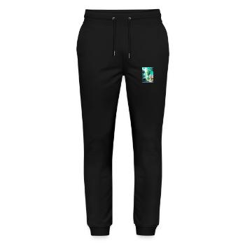 Key West Florida Vintage Travel Poster Souvenir - Stanley/Stella Mover Unisex Organic Jogging Trousers - black - Front - Marisol (170cm) & Nik (191cm)