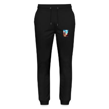 Red Rock Arizona Vintage voyage affiche Souvenir - Pantalon de jogging bio MOVER Stanley/Stella unisexe - noir - Devant - Marisol (170cm) & Nik (191cm)