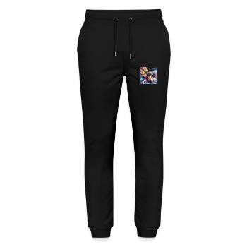 Flügel der Schmetterlingsfee - Stanley/Stella Unisex Bio Jogginghose Mover  - Schwarz - Vorne - Marisol (170cm) & Nik (191cm)