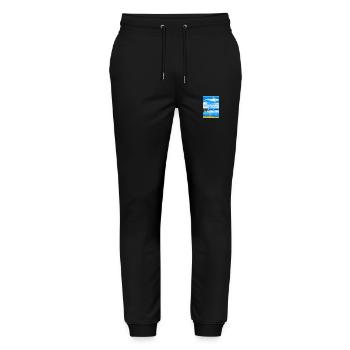 Lake Taupo Neuseeland Vintage Reiseposter WPA - Stanley/Stella Unisex Bio Jogginghose Mover  - Schwarz - Vorne - Marisol (170cm) & Nik (191cm)