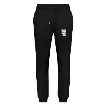 Abel Tasman Coastal Track Nouvelle-Zélande Souvenir - Pantalon de jogging bio MOVER Stanley/Stella unisexe - noir - Devant - Marisol (170cm) & Nik (191cm)