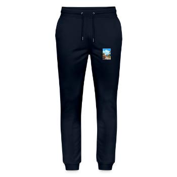 San Jose Costa Rica Vintage Reiseposter Souvenir - Stanley/Stella Unisex Bio Jogginghose Mover  - Navy - Vorne - Marisol (170cm) & Nik (191cm)