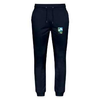 La Fortuna Costa Rica Vintage Reiseposter WPA - Stanley/Stella Unisex Bio Jogginghose Mover  - Navy - Vorne - Marisol (170cm) & Nik (191cm)